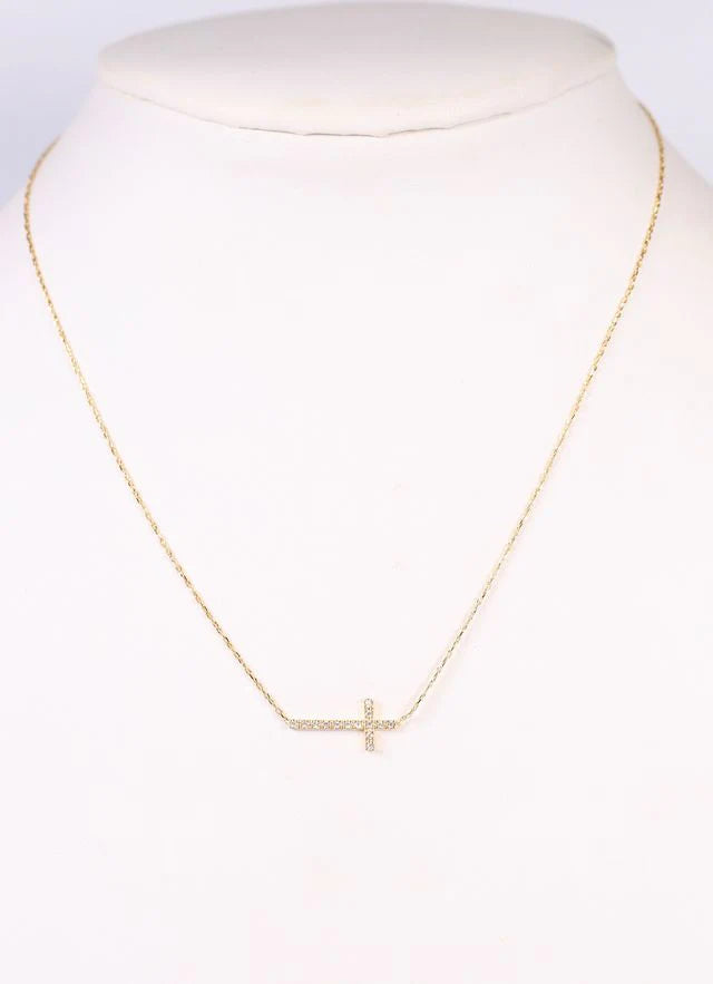 Gili X Adorned Co. CZ Cross Necklace