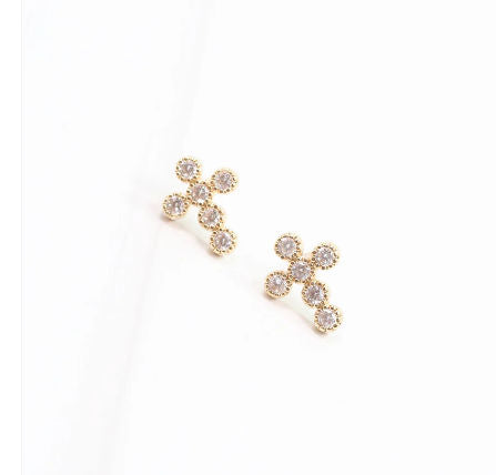 Shining Cross Earrings