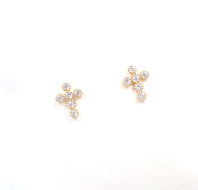 Shining Cross Earrings