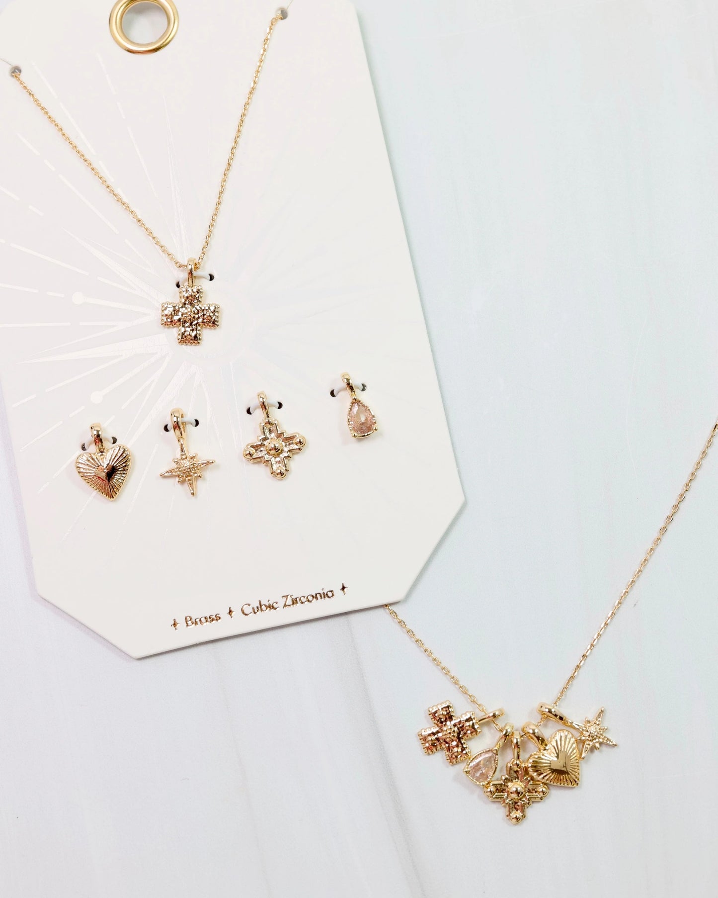 Cross My Heart Necklace Set