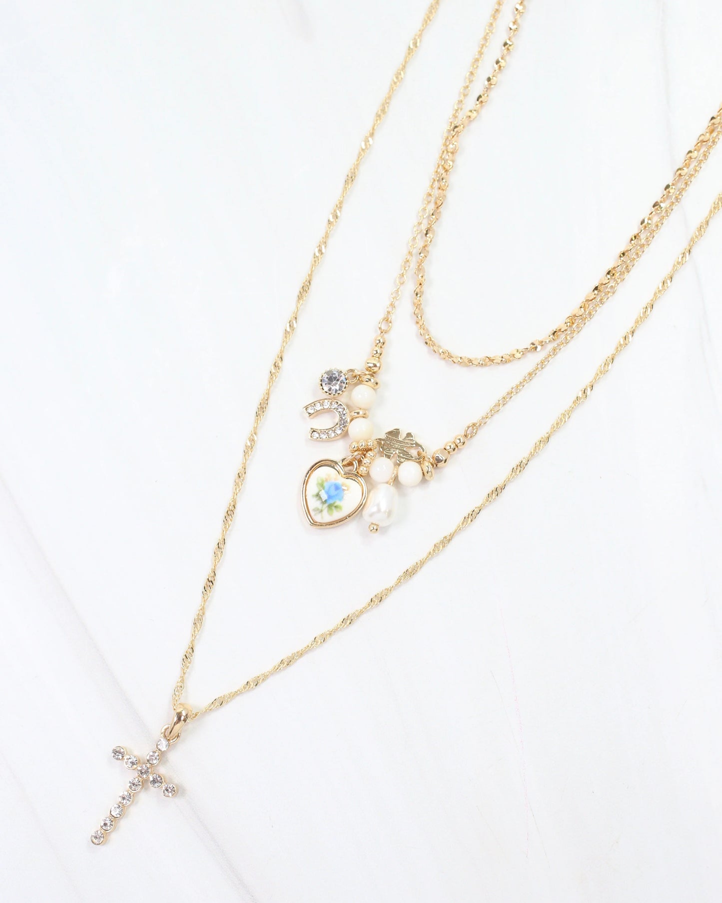 Lucky Charmed Layered Necklace