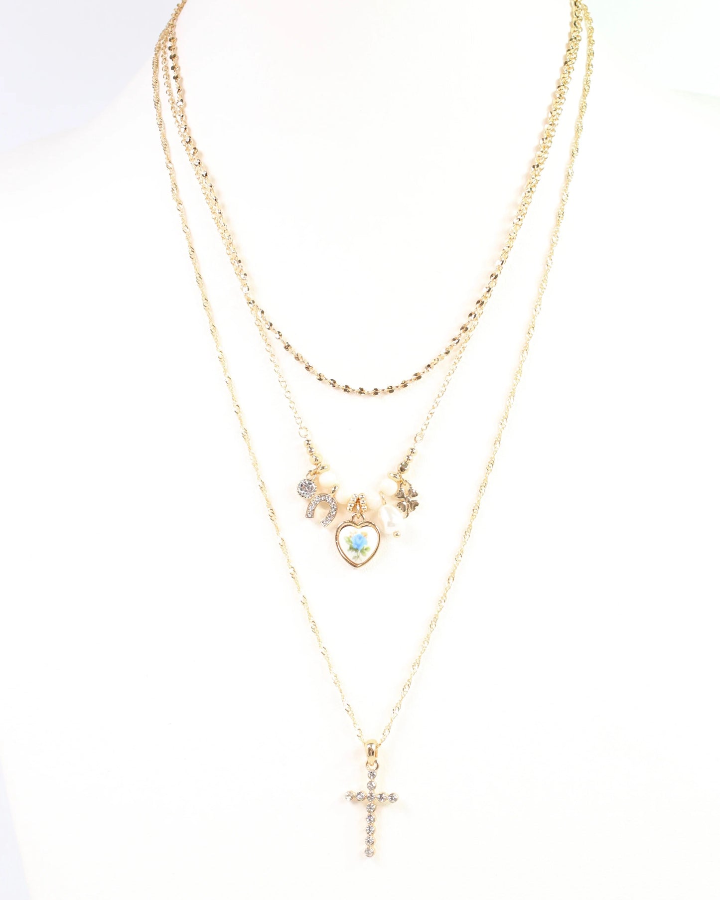 Lucky Charmed Layered Necklace