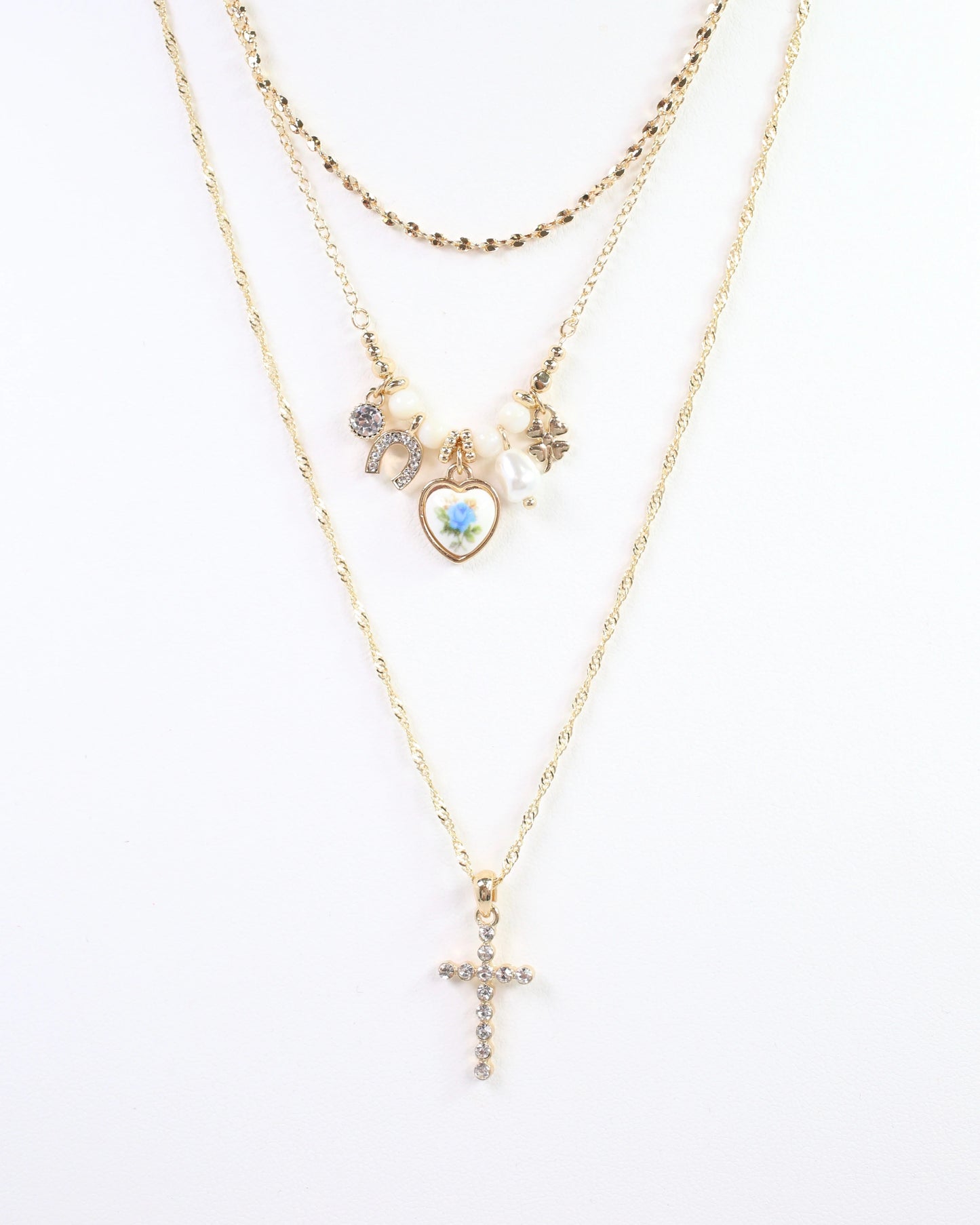 Lucky Charmed Layered Necklace