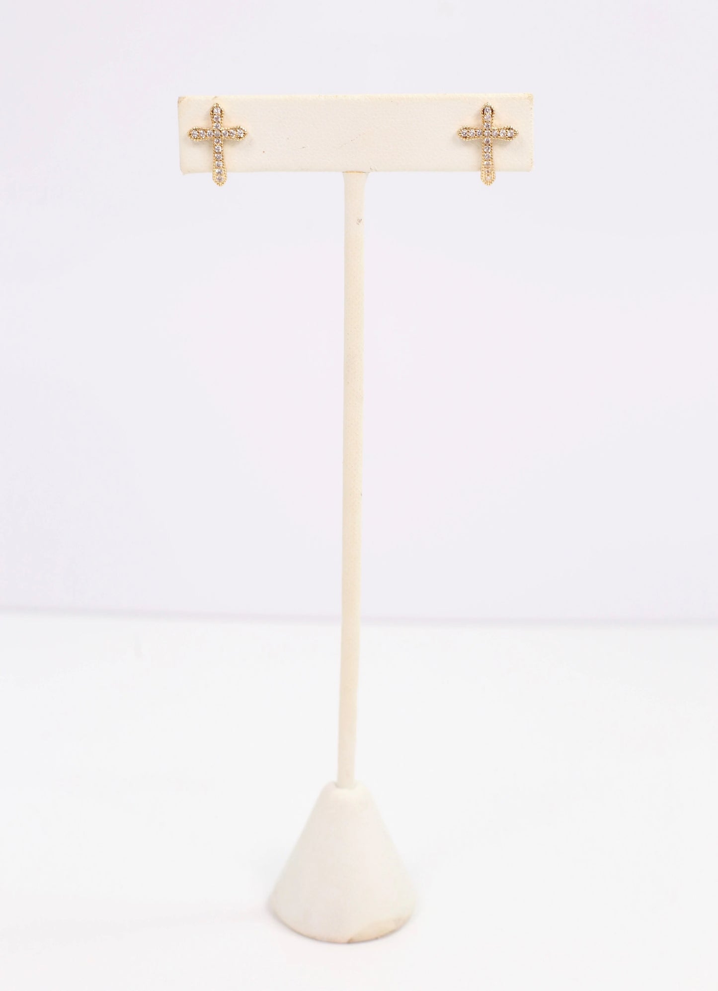 Tiny Cross Stud Earrings