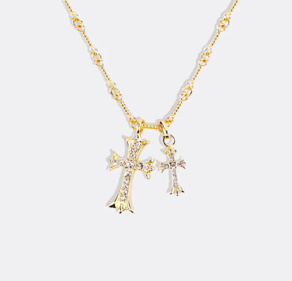 Twin Cross Necklace