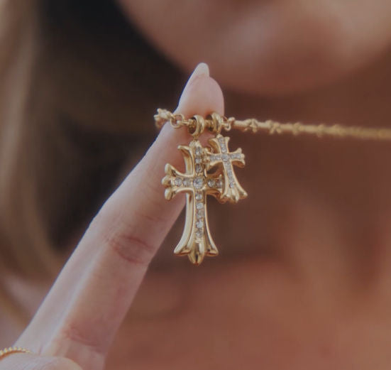 Twin Cross Necklace