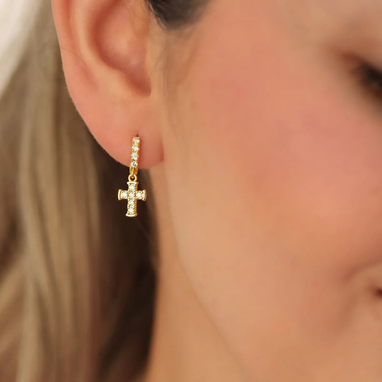 Love Came Down Huggie Earrings