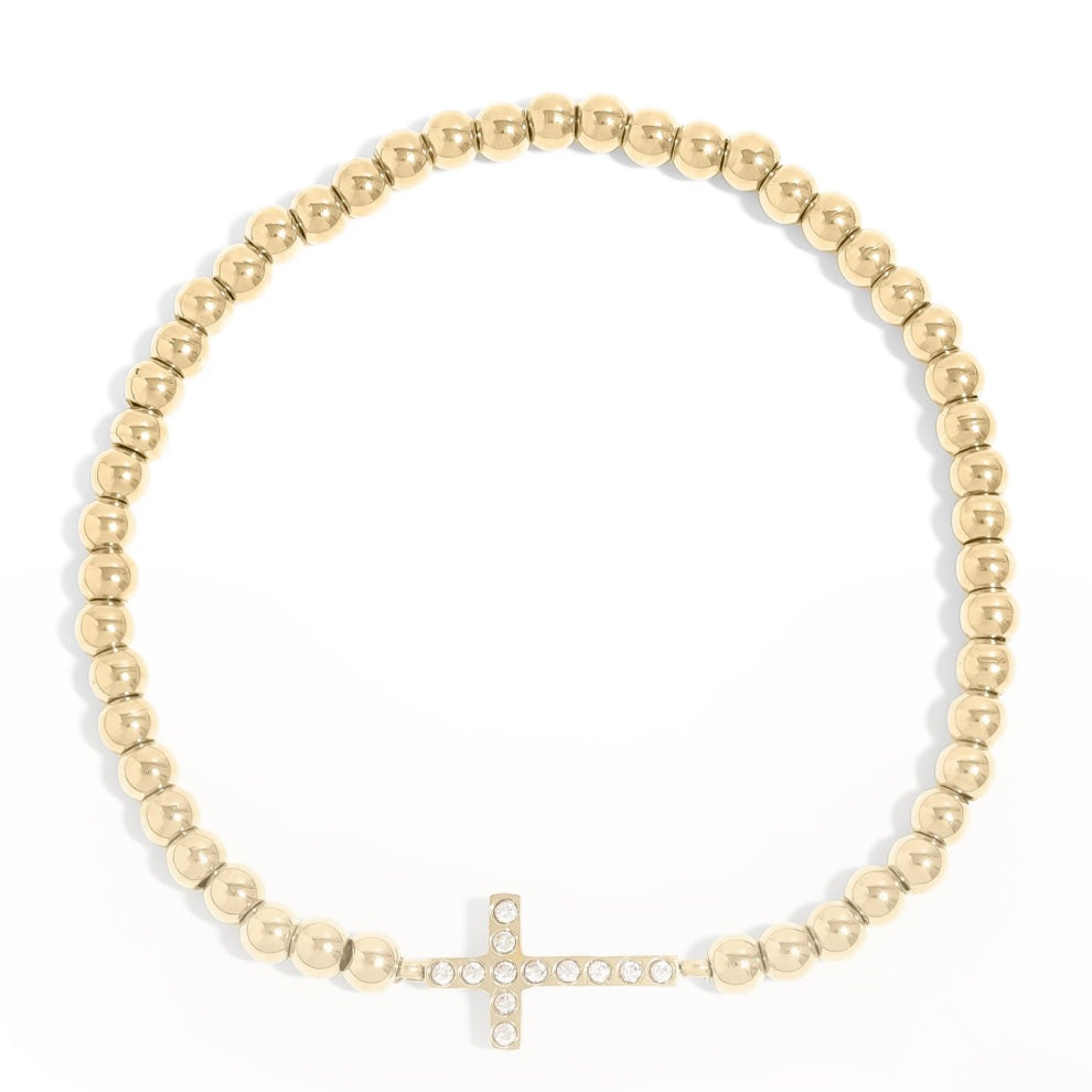 Gili X Adorned Co. Beaded Cross Bracelet