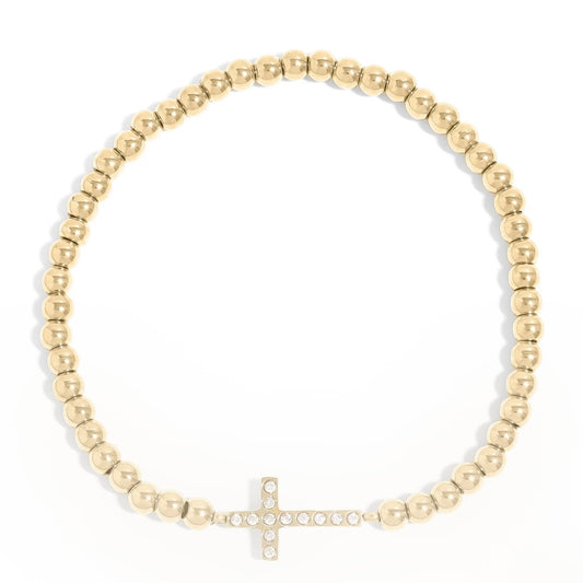 Gili X Adorned Co. Beaded Cross Bracelet