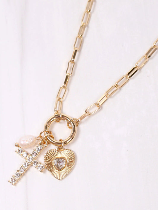 Faith Love Wisdom Charm Necklace