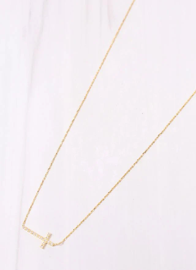 Gili X Adorned Co. CZ Cross Necklace