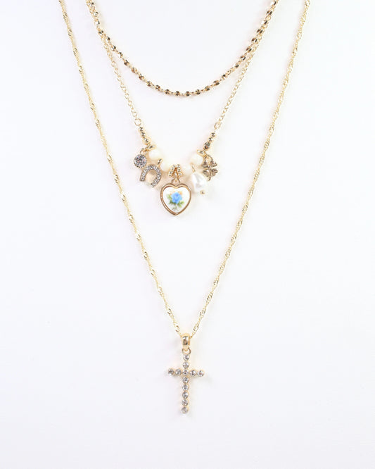 Lucky Charmed Layered Necklace