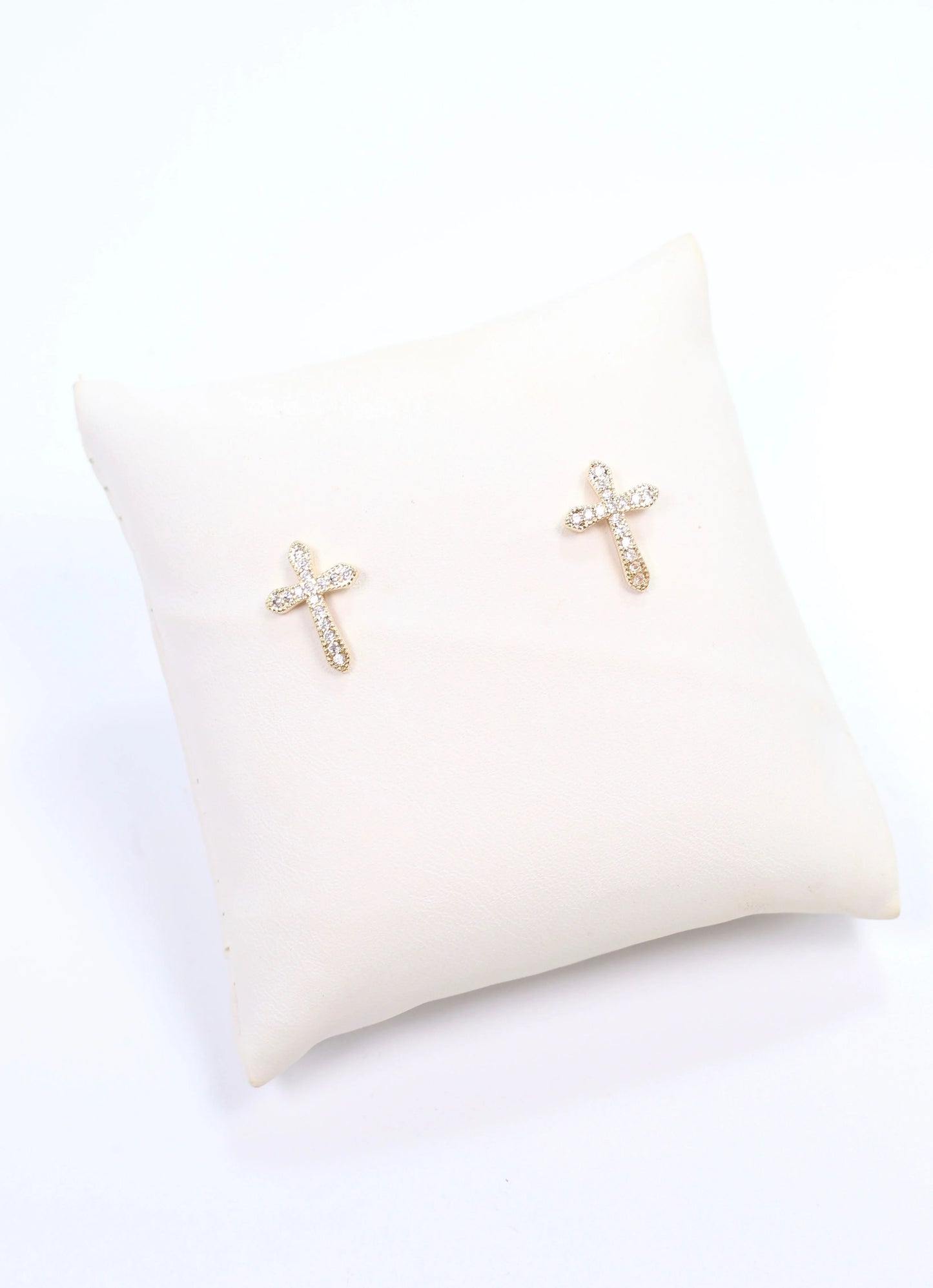Tiny Cross Stud Earrings
