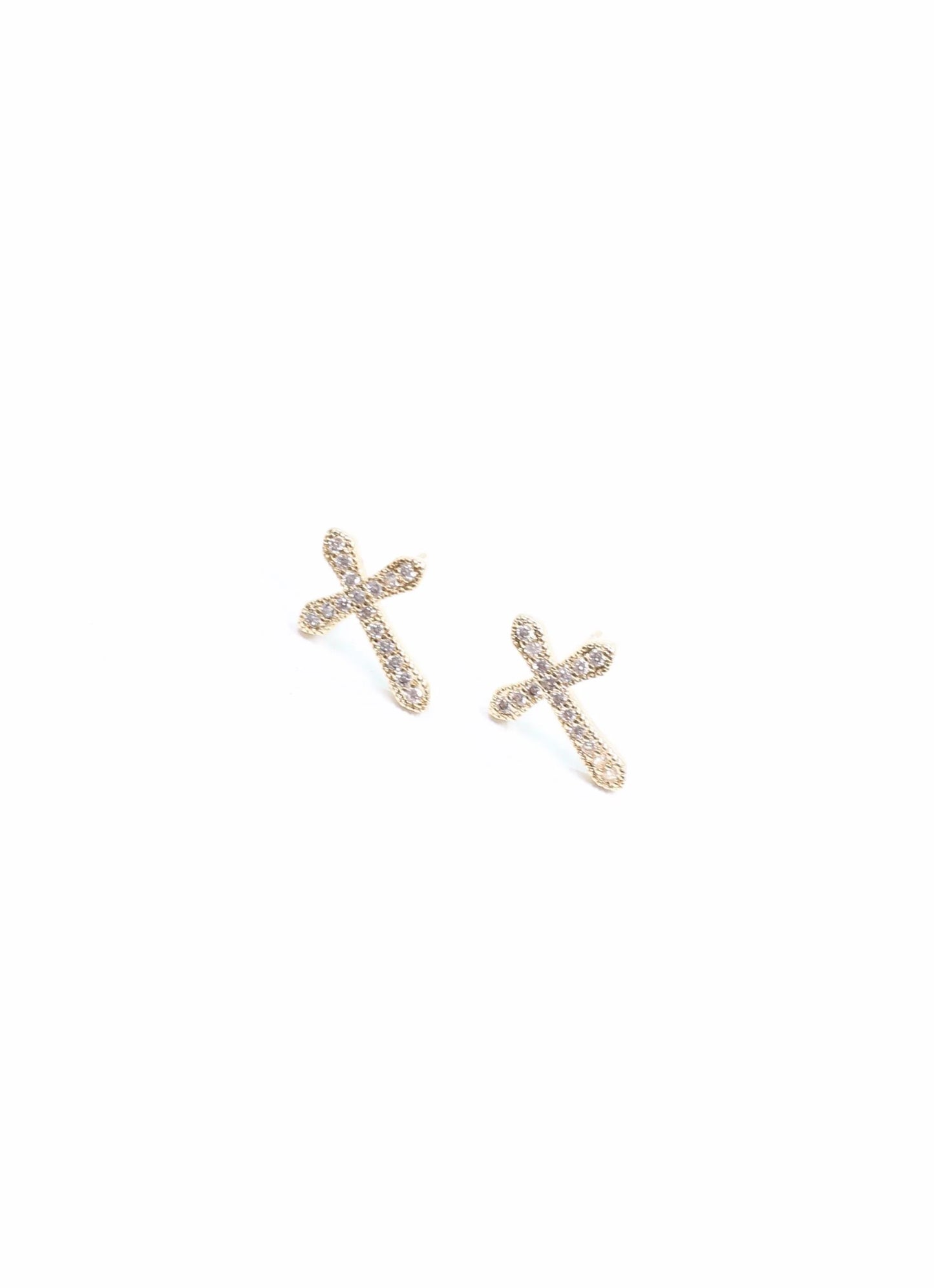 Tiny Cross Stud Earrings