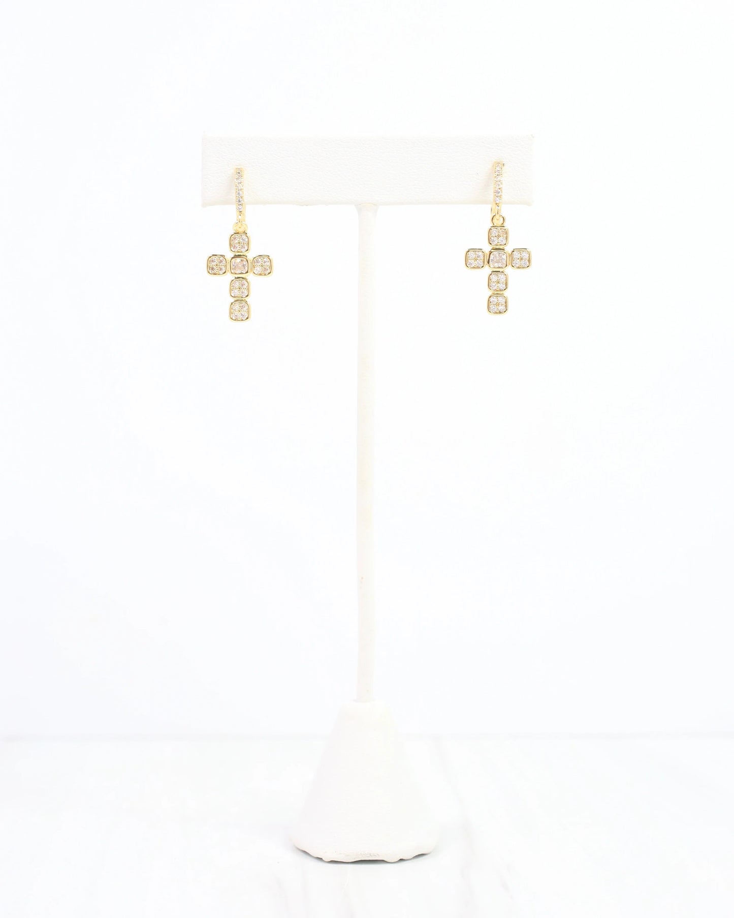 Nadia Cross Huggie Earrings