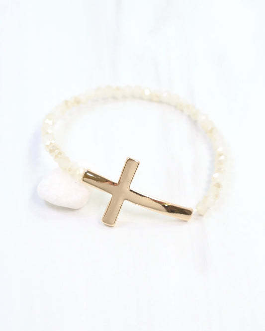 Camille Cross and Bead Bracelet