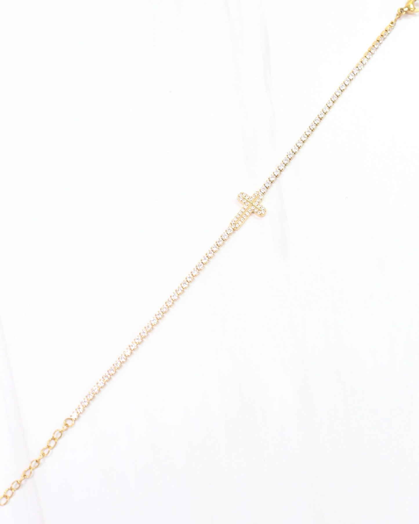Naomi CZ Cross Bracelet