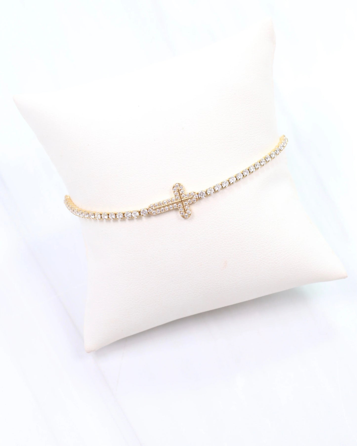 Naomi CZ Cross Bracelet