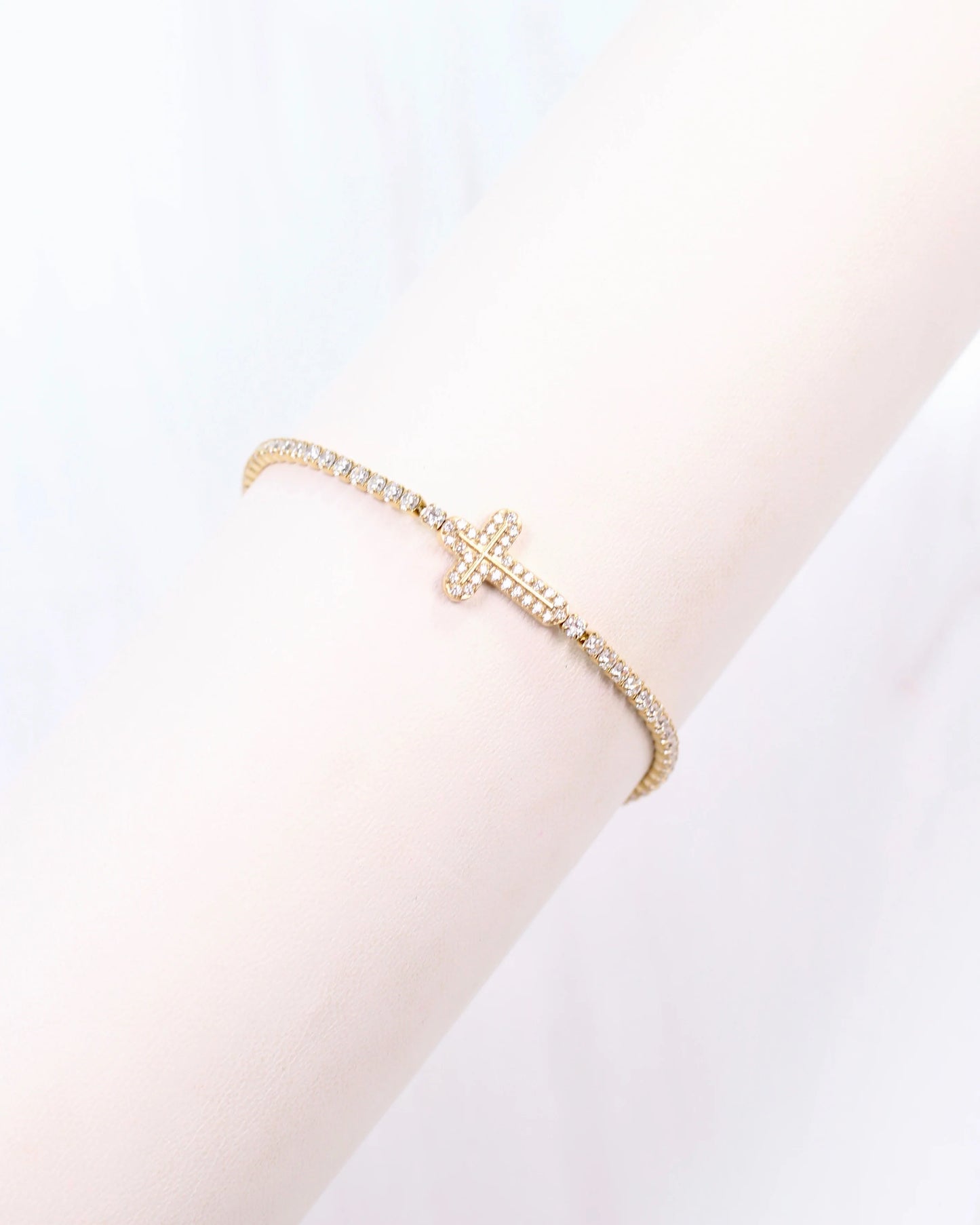 Naomi CZ Cross Bracelet