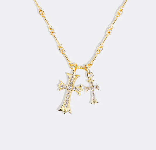 Twin Cross Necklace