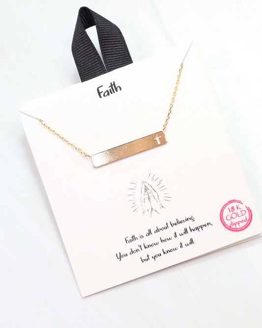 Faith Bar Necklace - The Adorned Co.